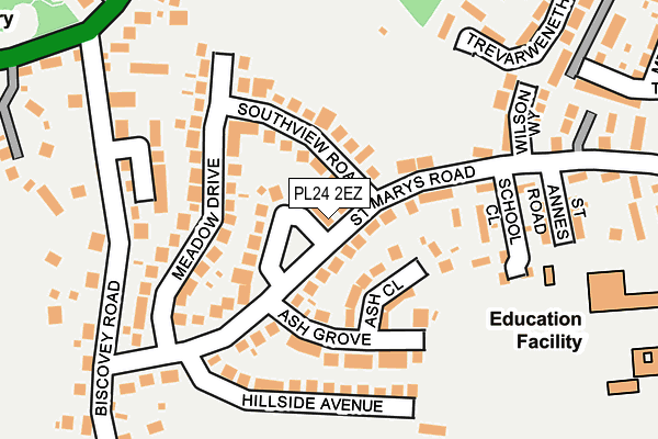 PL24 2EZ map - OS OpenMap – Local (Ordnance Survey)