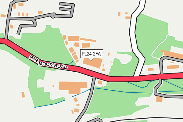 PL24 2FA map - OS OpenMap – Local (Ordnance Survey)