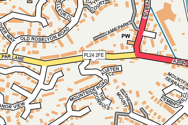 PL24 2FE map - OS OpenMap – Local (Ordnance Survey)