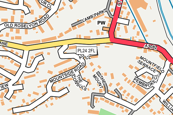 PL24 2FL map - OS OpenMap – Local (Ordnance Survey)