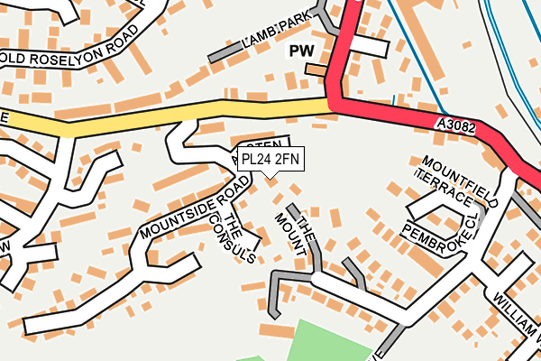 PL24 2FN map - OS OpenMap – Local (Ordnance Survey)