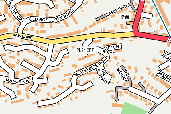 PL24 2FP map - OS OpenMap – Local (Ordnance Survey)