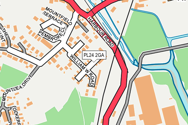 PL24 2GA map - OS OpenMap – Local (Ordnance Survey)