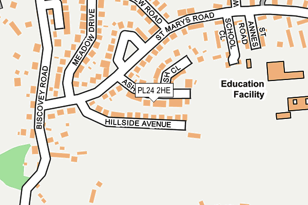 PL24 2HE map - OS OpenMap – Local (Ordnance Survey)