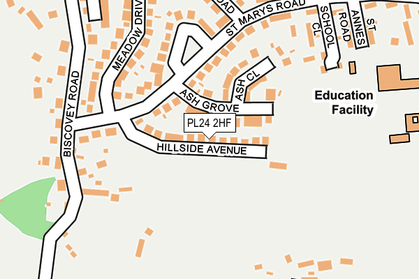 PL24 2HF map - OS OpenMap – Local (Ordnance Survey)