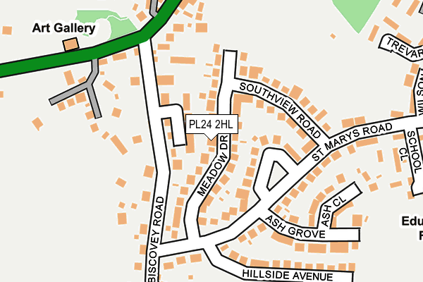 PL24 2HL map - OS OpenMap – Local (Ordnance Survey)