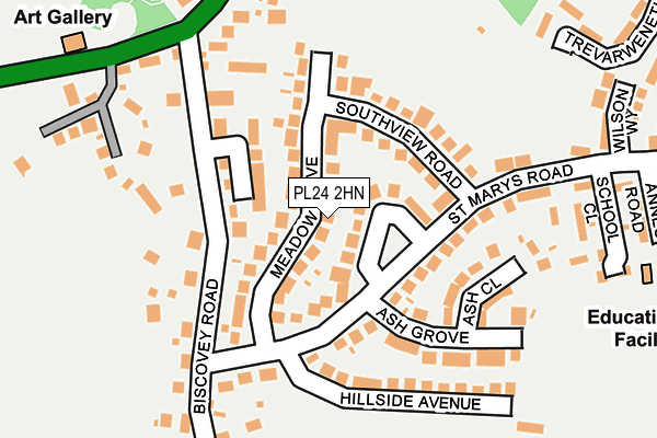 PL24 2HN map - OS OpenMap – Local (Ordnance Survey)