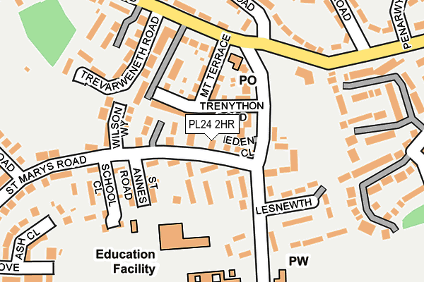 PL24 2HR map - OS OpenMap – Local (Ordnance Survey)