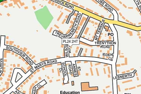 PL24 2HT map - OS OpenMap – Local (Ordnance Survey)