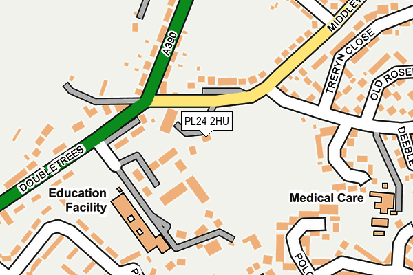 PL24 2HU map - OS OpenMap – Local (Ordnance Survey)