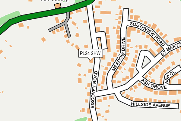 PL24 2HW map - OS OpenMap – Local (Ordnance Survey)