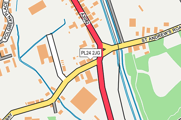 PL24 2JG map - OS OpenMap – Local (Ordnance Survey)