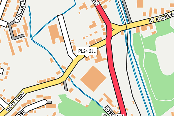 PL24 2JL map - OS OpenMap – Local (Ordnance Survey)