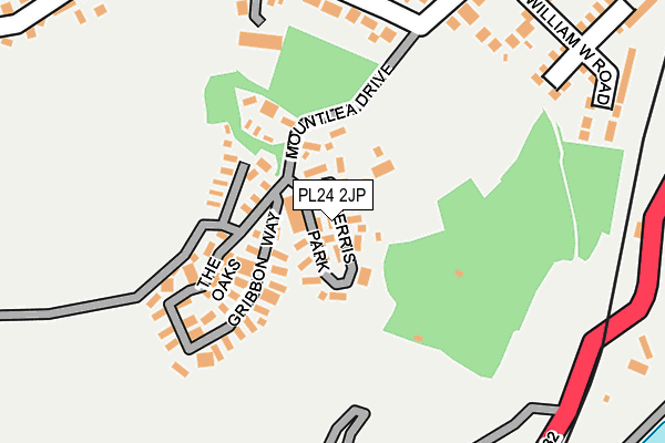 PL24 2JP map - OS OpenMap – Local (Ordnance Survey)