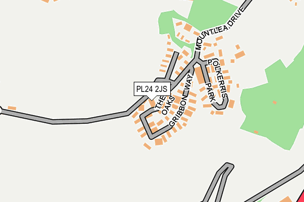 PL24 2JS map - OS OpenMap – Local (Ordnance Survey)