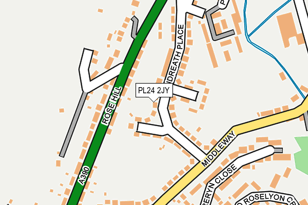 PL24 2JY map - OS OpenMap – Local (Ordnance Survey)