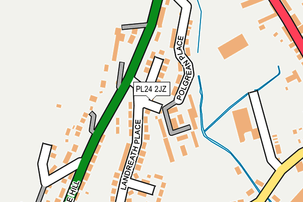 PL24 2JZ map - OS OpenMap – Local (Ordnance Survey)