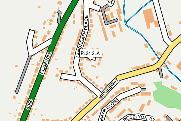 PL24 2LA map - OS OpenMap – Local (Ordnance Survey)