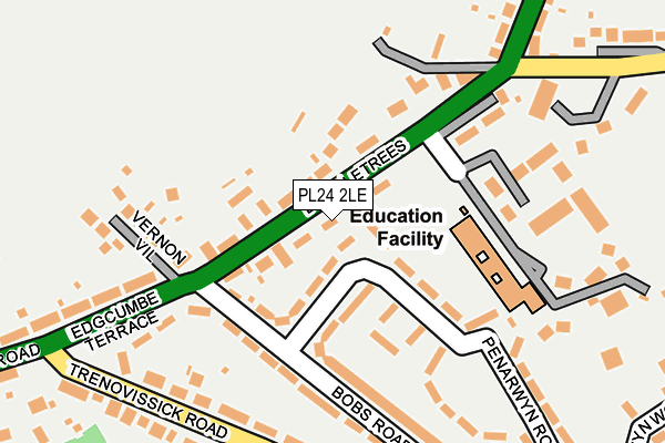 PL24 2LE map - OS OpenMap – Local (Ordnance Survey)