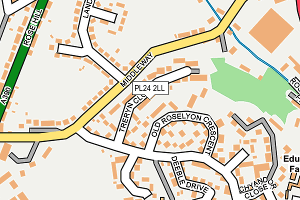 PL24 2LL map - OS OpenMap – Local (Ordnance Survey)