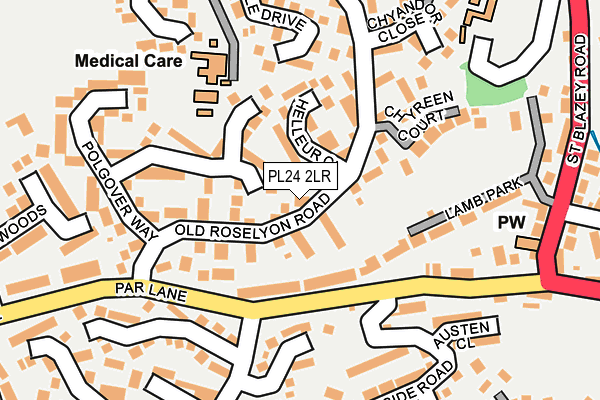 PL24 2LR map - OS OpenMap – Local (Ordnance Survey)