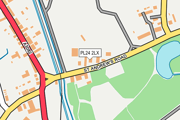 PL24 2LX map - OS OpenMap – Local (Ordnance Survey)