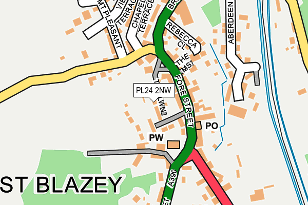 PL24 2NW map - OS OpenMap – Local (Ordnance Survey)