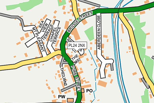 PL24 2NX map - OS OpenMap – Local (Ordnance Survey)