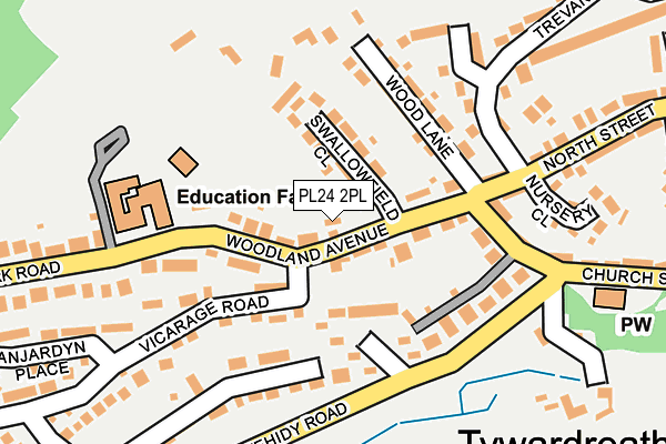 PL24 2PL map - OS OpenMap – Local (Ordnance Survey)