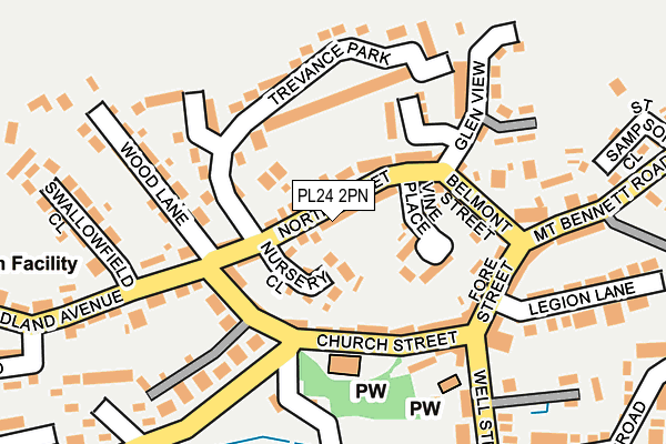PL24 2PN map - OS OpenMap – Local (Ordnance Survey)