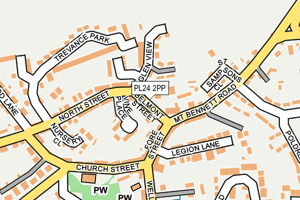 PL24 2PP map - OS OpenMap – Local (Ordnance Survey)