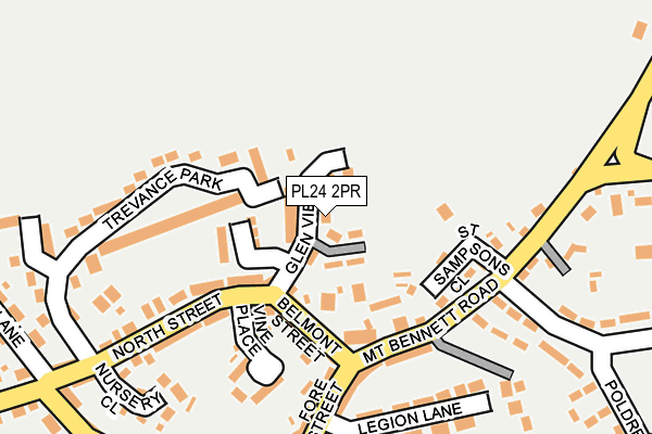 PL24 2PR map - OS OpenMap – Local (Ordnance Survey)