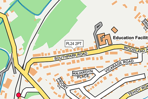 PL24 2PT map - OS OpenMap – Local (Ordnance Survey)