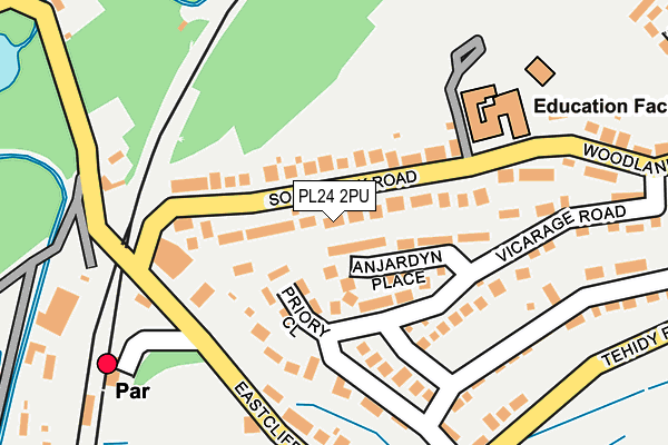 PL24 2PU map - OS OpenMap – Local (Ordnance Survey)