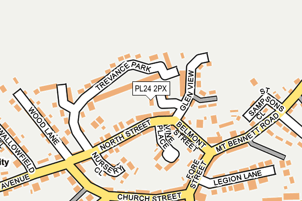 PL24 2PX map - OS OpenMap – Local (Ordnance Survey)