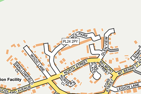 PL24 2PY map - OS OpenMap – Local (Ordnance Survey)