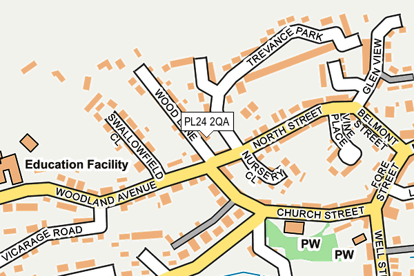 PL24 2QA map - OS OpenMap – Local (Ordnance Survey)