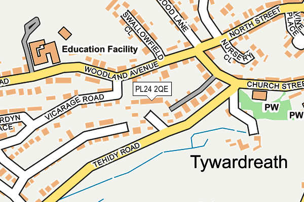 PL24 2QE map - OS OpenMap – Local (Ordnance Survey)