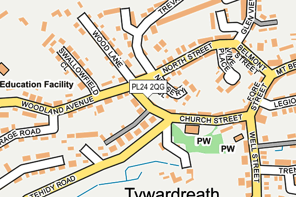 PL24 2QG map - OS OpenMap – Local (Ordnance Survey)