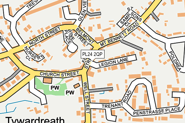 PL24 2QP map - OS OpenMap – Local (Ordnance Survey)