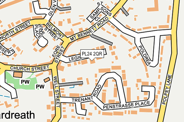 PL24 2QR map - OS OpenMap – Local (Ordnance Survey)