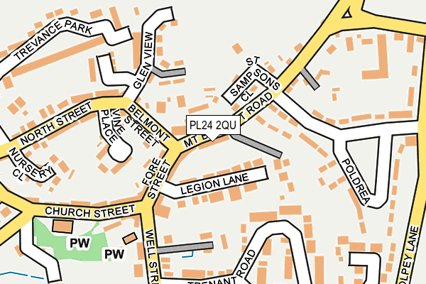 PL24 2QU map - OS OpenMap – Local (Ordnance Survey)