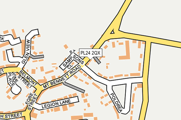 PL24 2QX map - OS OpenMap – Local (Ordnance Survey)