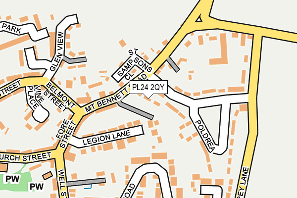 PL24 2QY map - OS OpenMap – Local (Ordnance Survey)