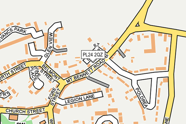 PL24 2QZ map - OS OpenMap – Local (Ordnance Survey)