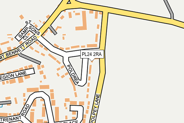 PL24 2RA map - OS OpenMap – Local (Ordnance Survey)