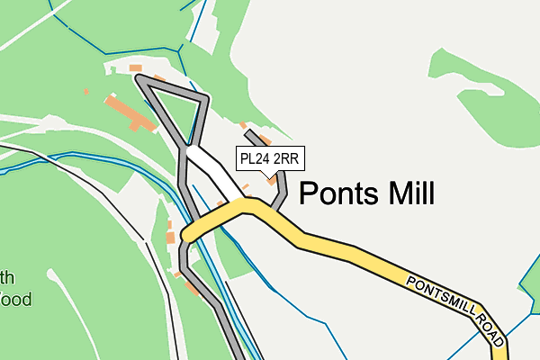 PL24 2RR map - OS OpenMap – Local (Ordnance Survey)