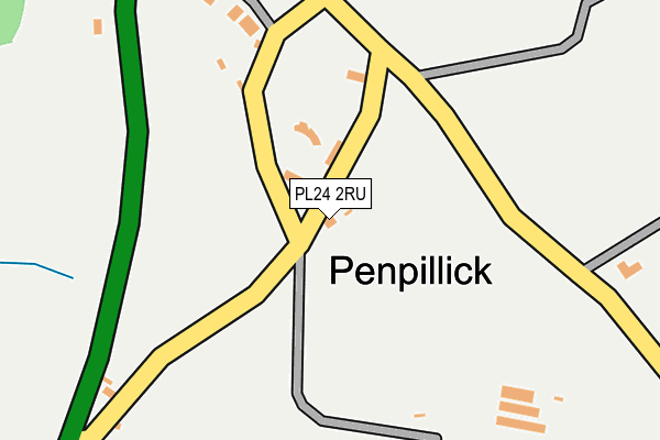 PL24 2RU map - OS OpenMap – Local (Ordnance Survey)