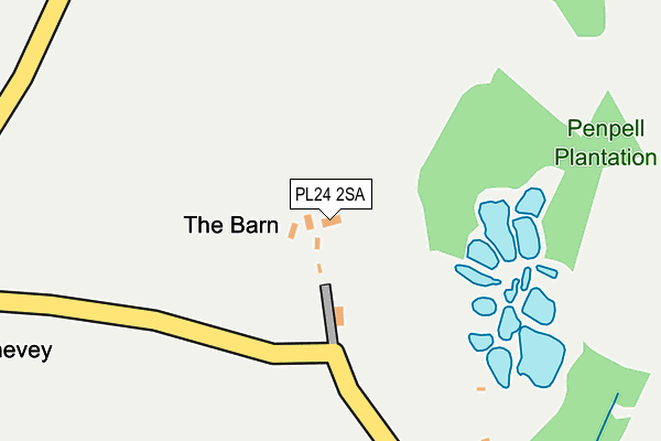 PL24 2SA map - OS OpenMap – Local (Ordnance Survey)
