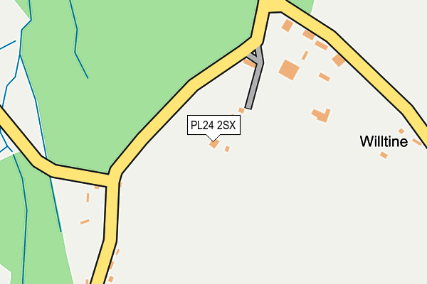 PL24 2SX map - OS OpenMap – Local (Ordnance Survey)